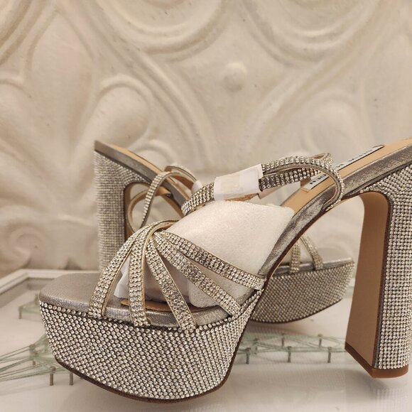 Steve Madden "MIPS-R" Rhinestone Platform Sandals. NIB. Size 8 - Picture 5 of 10